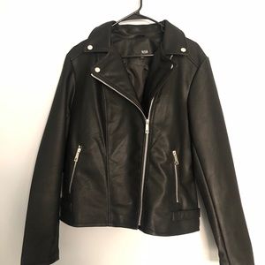 A.N.A Black Faux Leather Jacket
